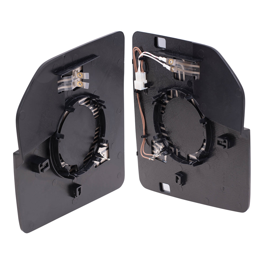 Brock Aftermarket Replacement Driver Left Passenger Right Mirror Glass & Base Set with Heat-Spotter Glass without Memory-Auto Dim Compatible with 2015-2020 Ford F-150