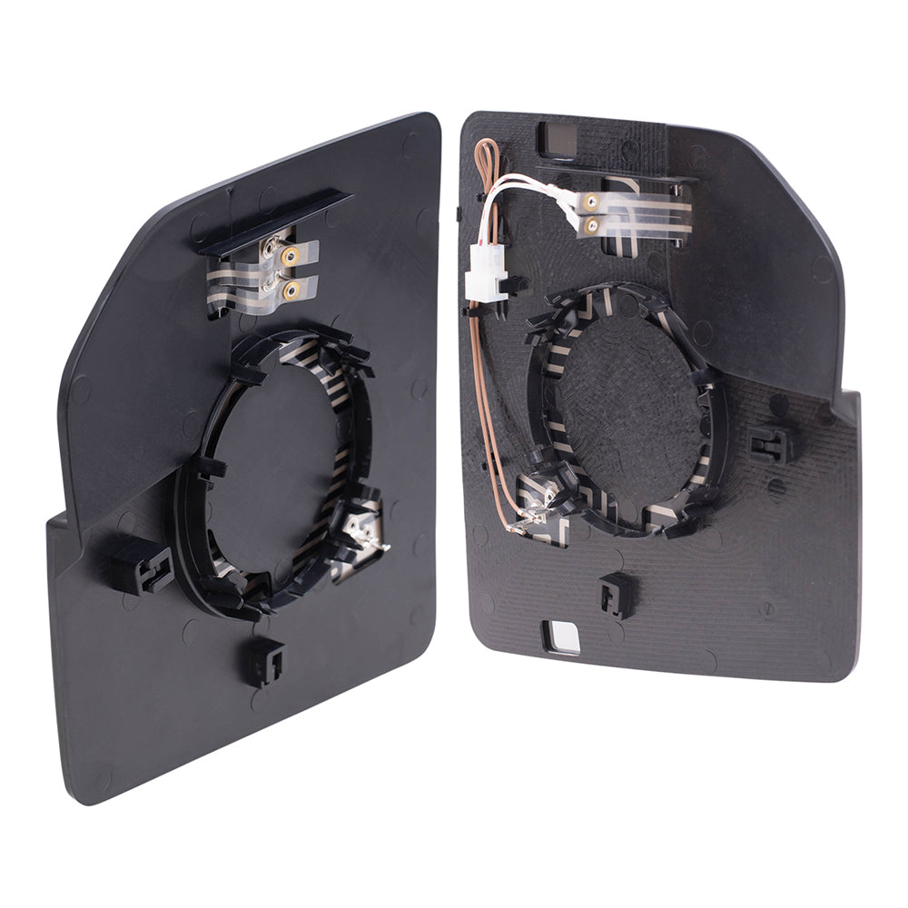 Brock Aftermarket Replacement Driver Left Passenger Right Mirror Glass and Base with Heat-Blind Spot Detection-Memory without Auto Dim Compatible with 2015-2020 Ford F-150