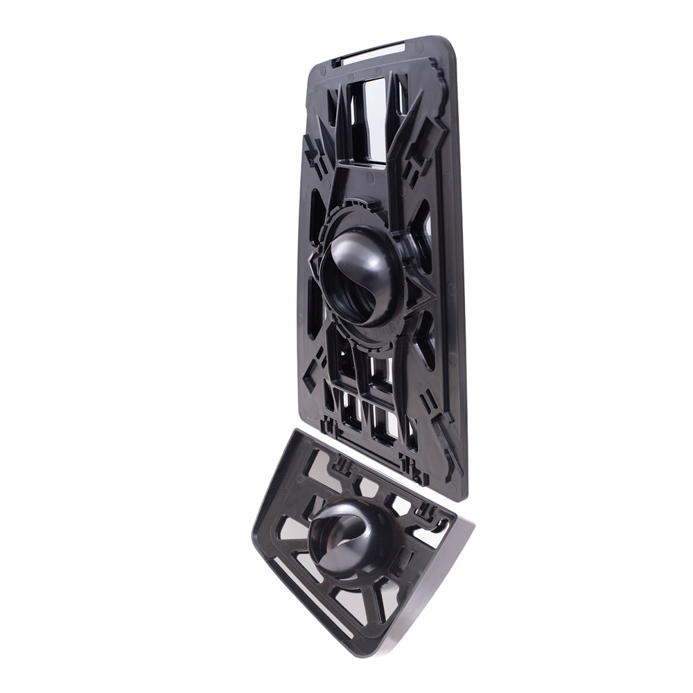 Brock Aftermarket Replacement Driver Left Passenger Right Upper and Lower Manual Tow Mirrors Glass and Base without Heat 4 Piece Set Compatible with 2016-2019 Ford F-650 SD