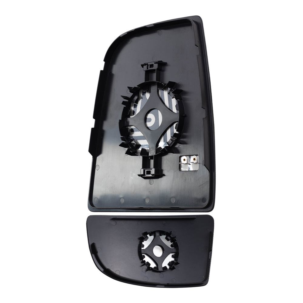 Passenger Side Upper & Lower Tow Mirrors Glass & Base Set for 2015-2020 Transit