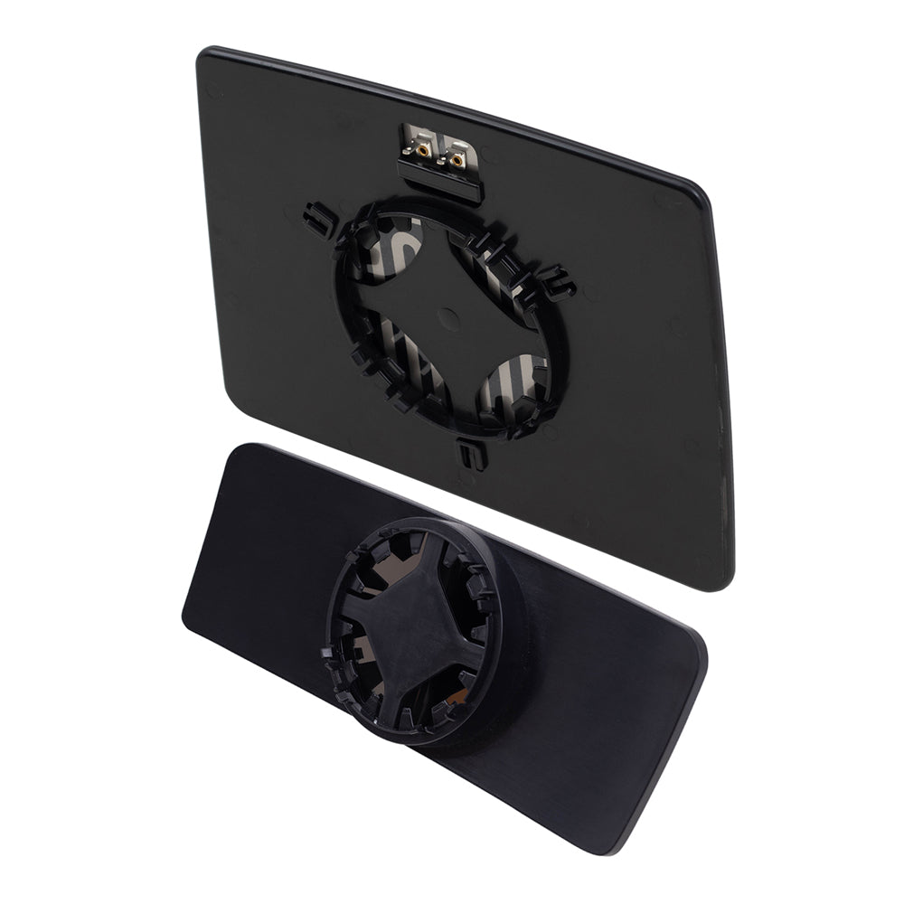 Brock Replacement Drivers and Passengers Upper and Lower Tow Mirror Glasses and Bases with Heat Compatible with 07-12 F150 F-150