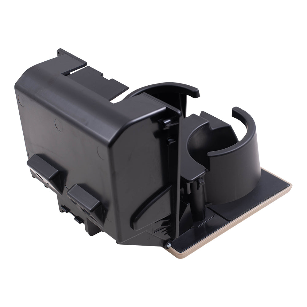 Brock Replacement Tan (Camel) in-Dash Instrument Panel Cup Holder Compatible with 2008-2010 Super Duty