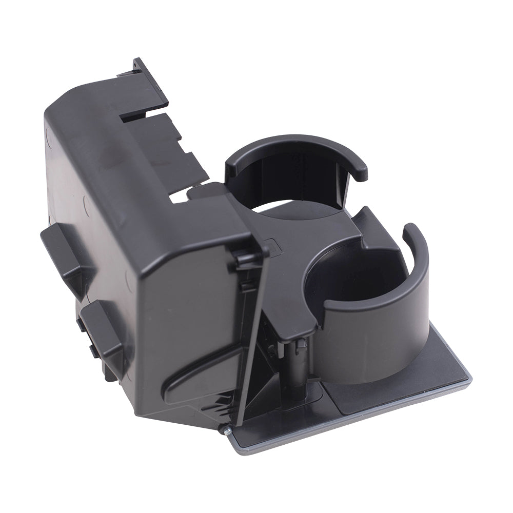 Brock Replacement Gray (Steel) in-Dash Instrument Panel Cup Holder Compatible with 2011-2016 Super Duty