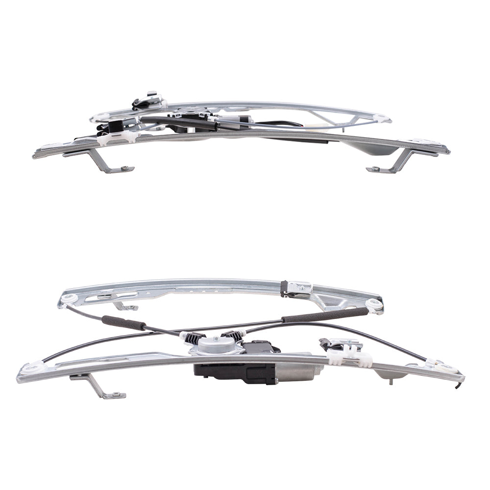 Brock Aftermarket Replacement Part Front & Rear Driver Side Power Window Regulators w/Motor Set Compatible with 2011-2014 Ford F-150 Crew Cab ONLY