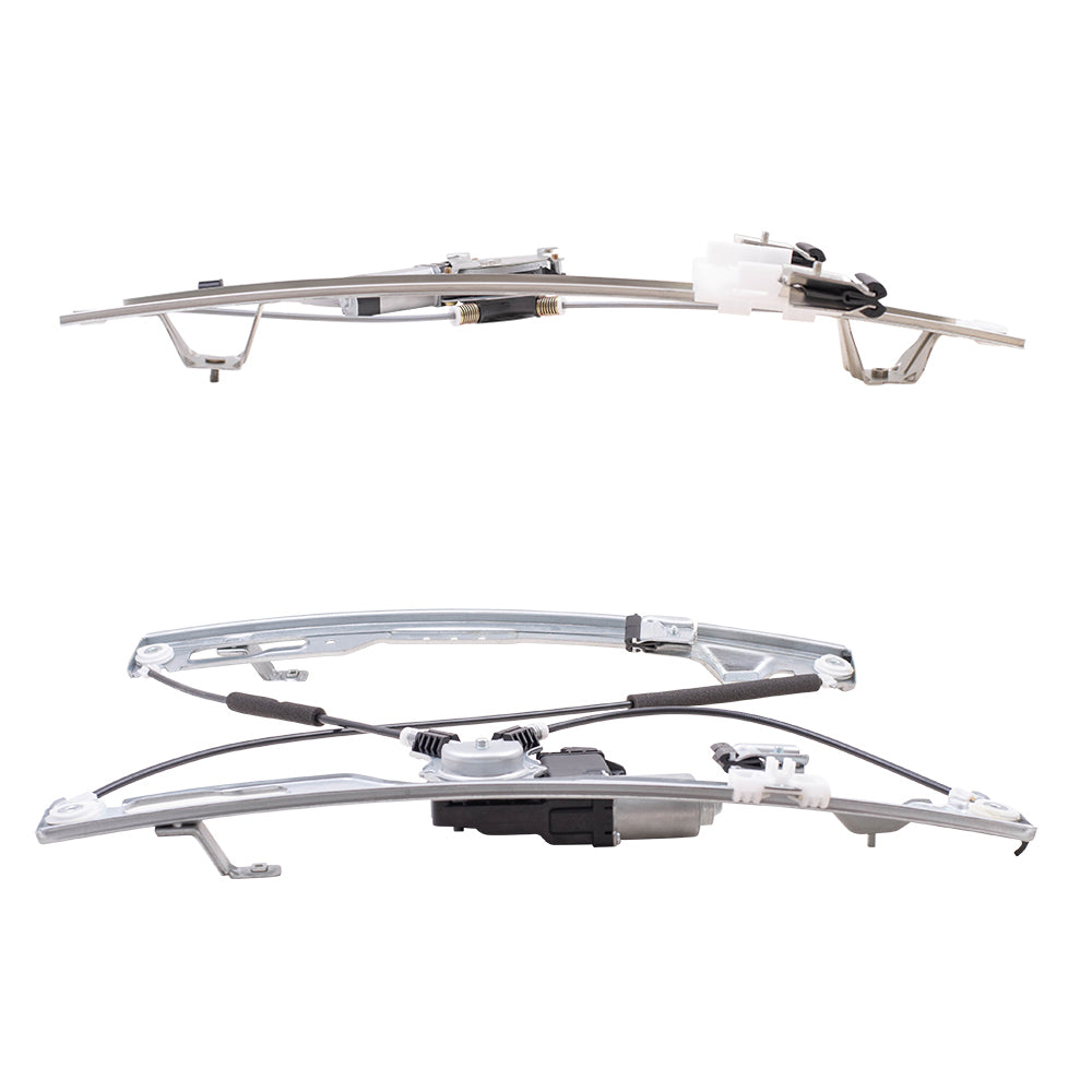 Brock Aftermarket Replacement Part Front & Rear Passenger Side Power Window Regulators w/Motor Set Compatible with 2011-2014 Ford F-150 Extended Cab ONLY