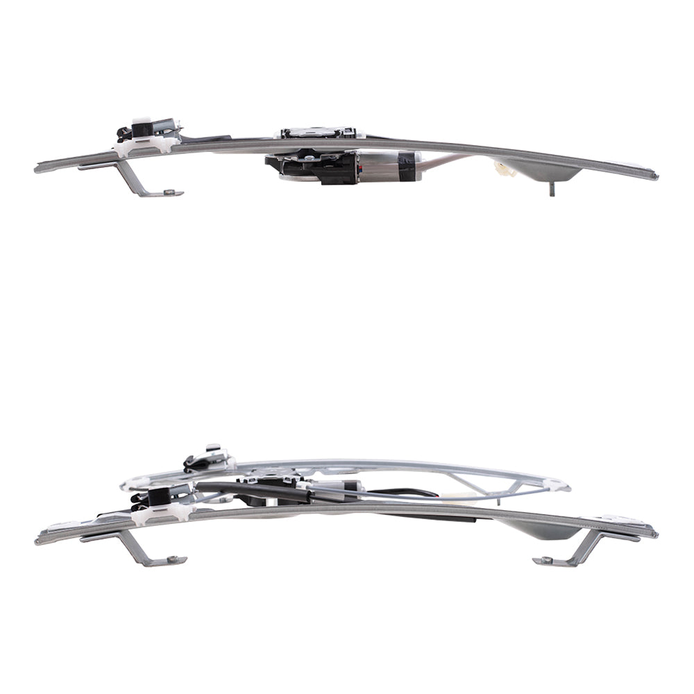 Brock Aftermarket Replacement Front and Rear Driver Left Power Window Regulators with Motor Compatible with 2009-2010 Ford F-150