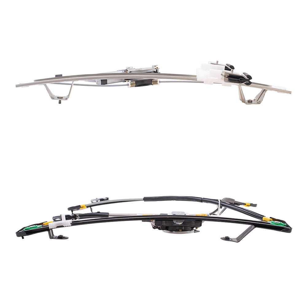 Brock Aftermarket Replacement Front and Rear Passenger Right Power Window Regulators with Motor Compatible with 2004-2008 Ford F-150