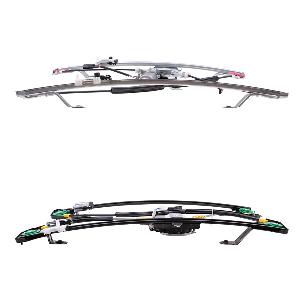 Brock Aftermarket Replacement Front and Rear Passenger Right Power Window Regulators with Motor Compatible with 2004-2008 Ford F-150