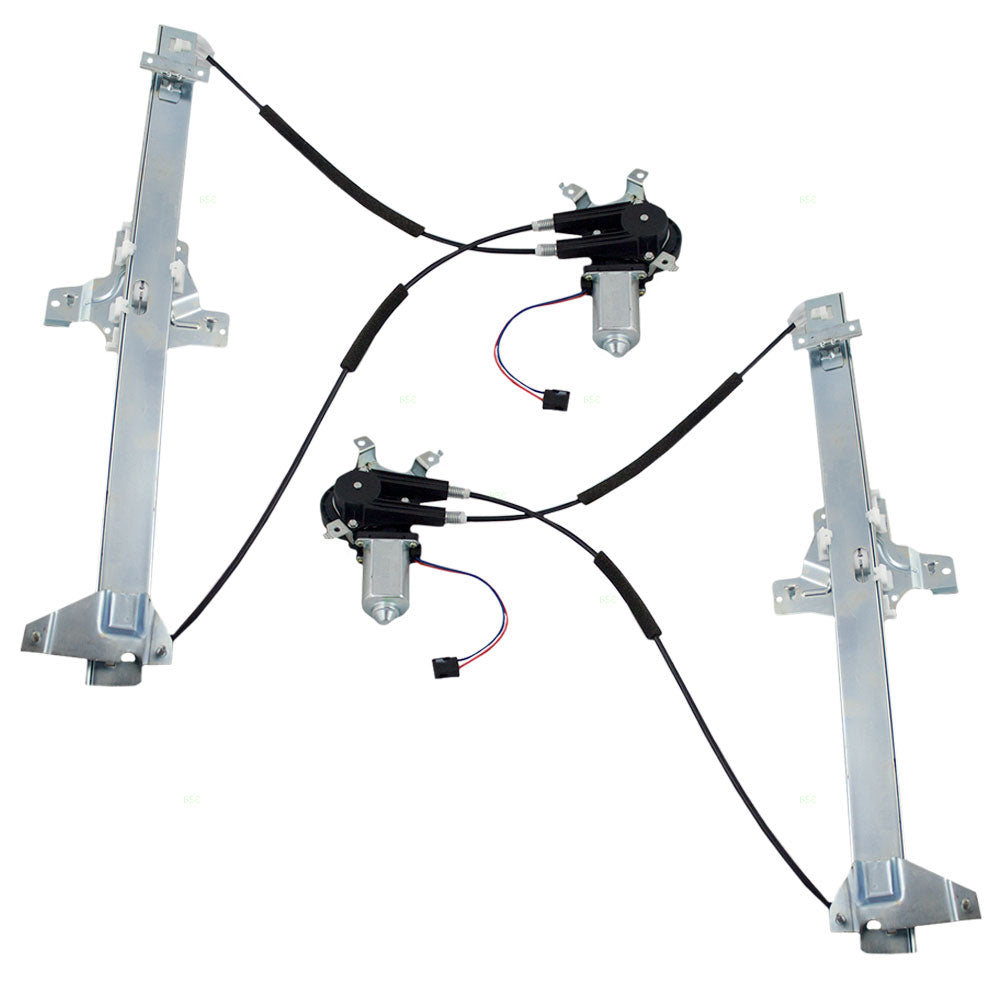 Brock Replacement Driver and Passenger Front Power Window Lift Regulat