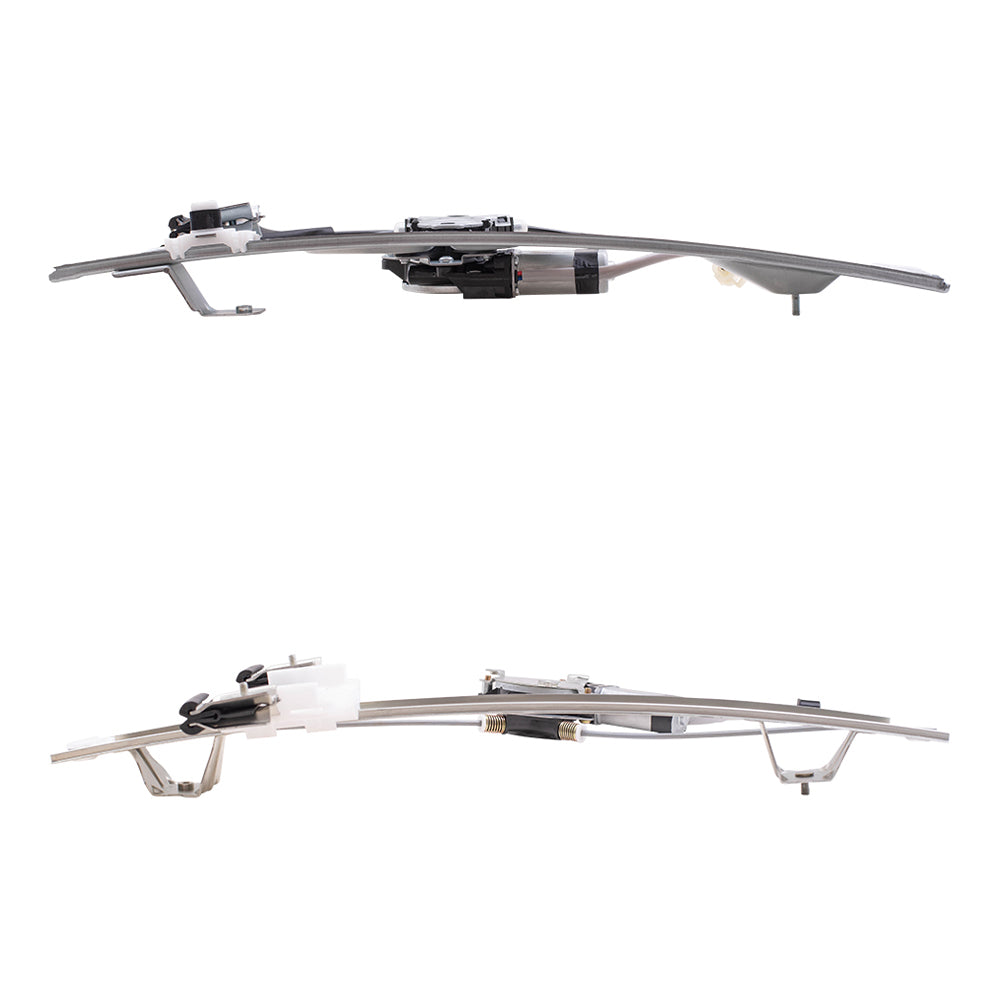 Brock Replacement Front and Rear Driver Side Power Window Regulators with Motor Compatible with 2009-2010 F-150/Lobo