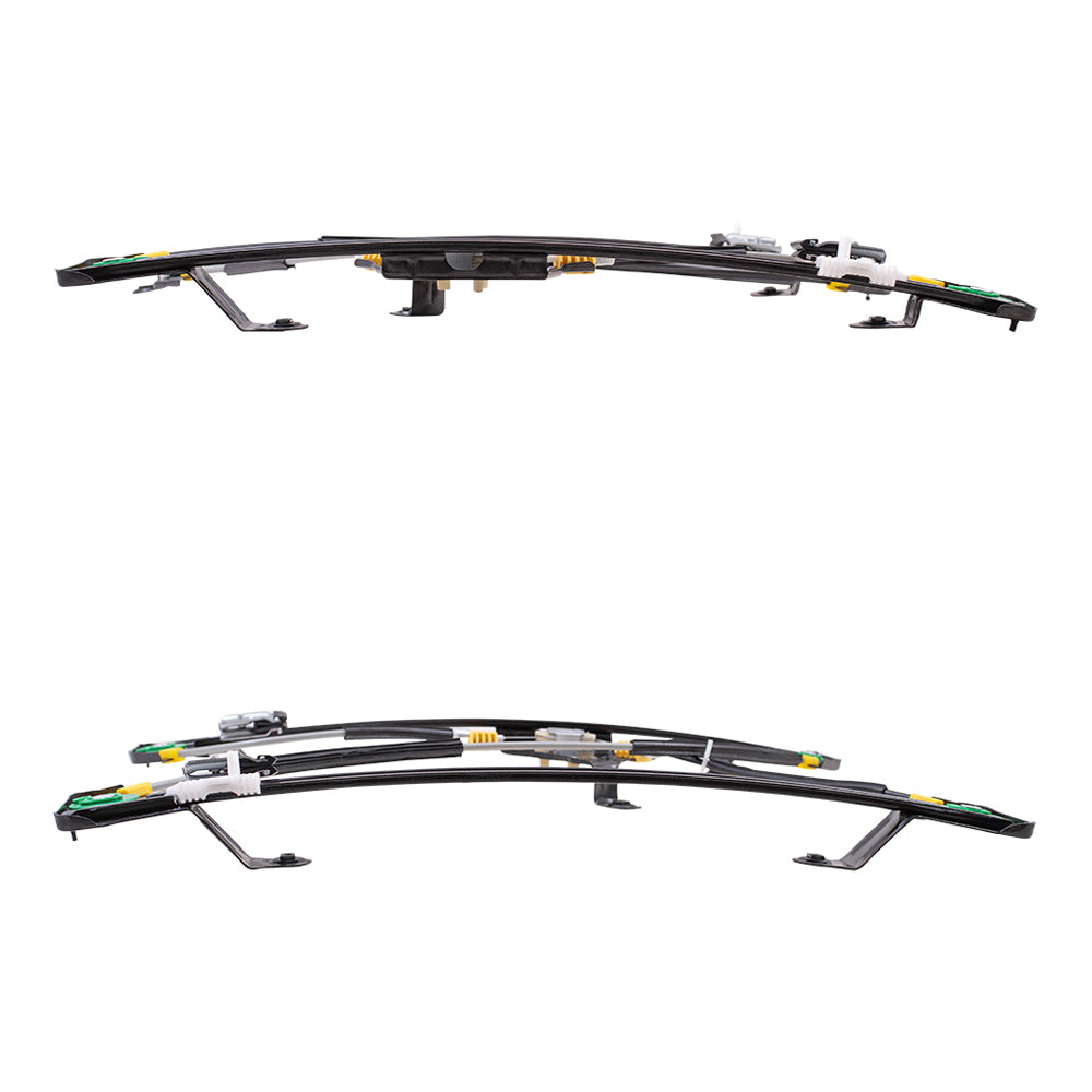 Brock Replacement Front and Rear Power Window Regulators Without Motor 4 Piece Set Compatible with 2004-2008 F-150/Lobo & 2006-2008 Mark LT