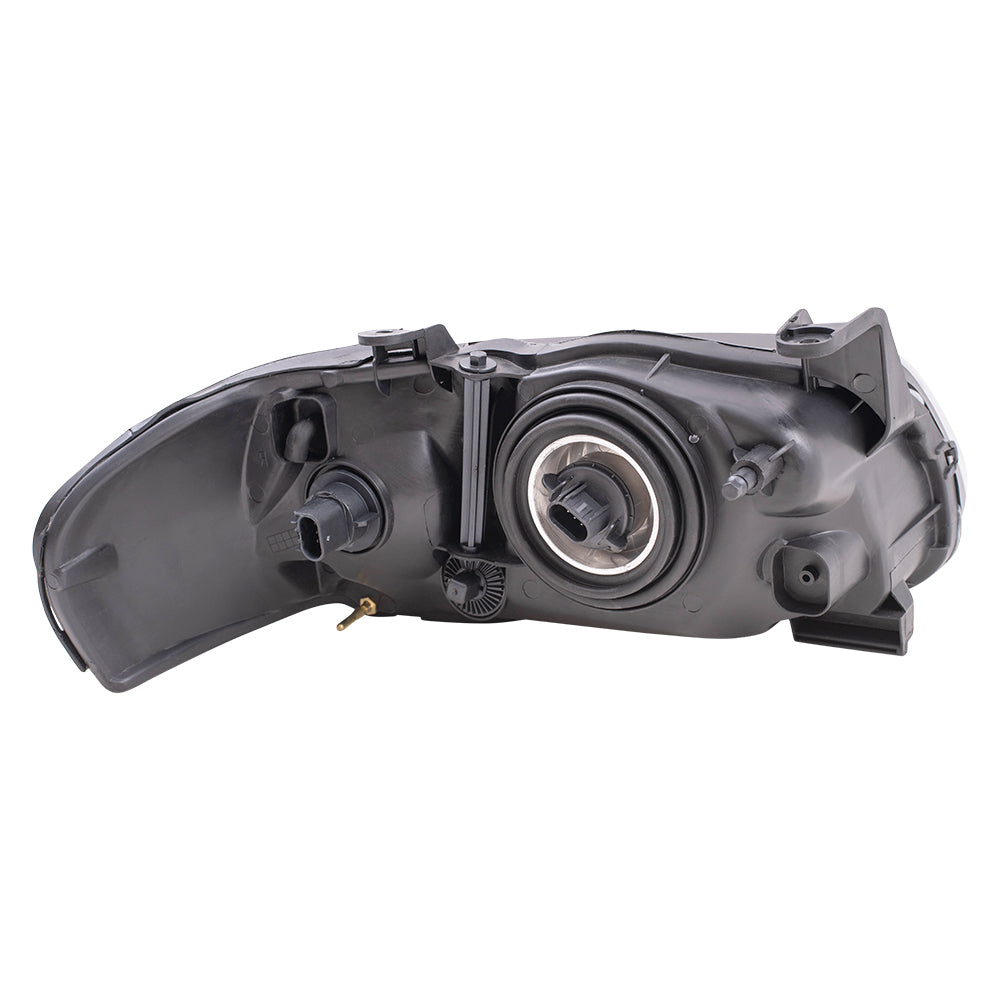 Brock Replacement Drivers Halogen Headlight Headlamp Lens with Chrome Housing Compatible with 2004-2006 Sentra 26060-6Z525