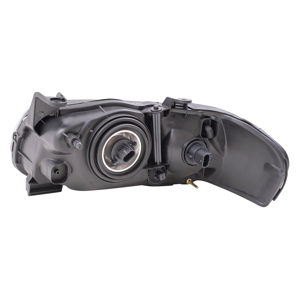 Brock Replacement Passengers Halogen Headlight Headlamp Lens with Chrome Housing Compatible with 2004-2006 Sentra 26010-6Z525