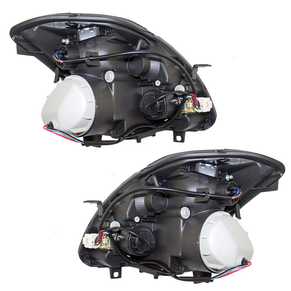 Brock Replacement Driver and Passenger Halogen Headlights Headlamps Compatible with 03-05 350Z 26060ZA80A 26010ZA80A