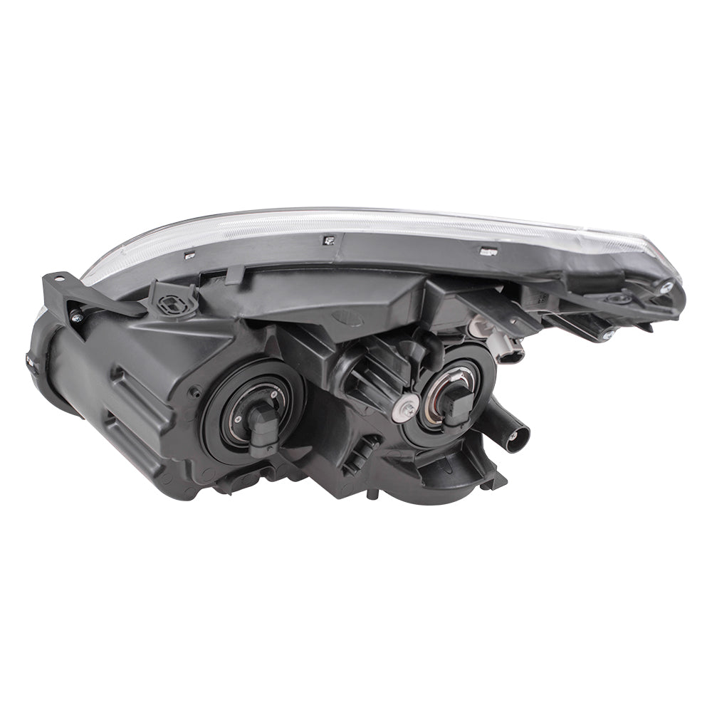 Brock Replacement Passengers Halogen Headlight Headlamp Chrome Bezel Compatible with 08-10 Rogue 26060-JM70A