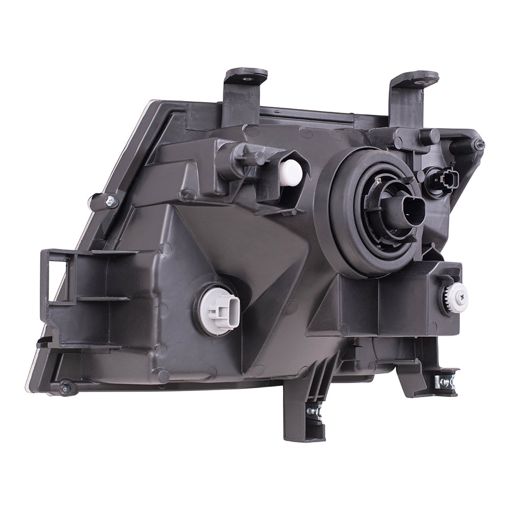 Brock Replacement Passenger Side Halogen Combination Headlight Assembly with Black Bezel Compatible with 2009-2015 Xterra S/X Models