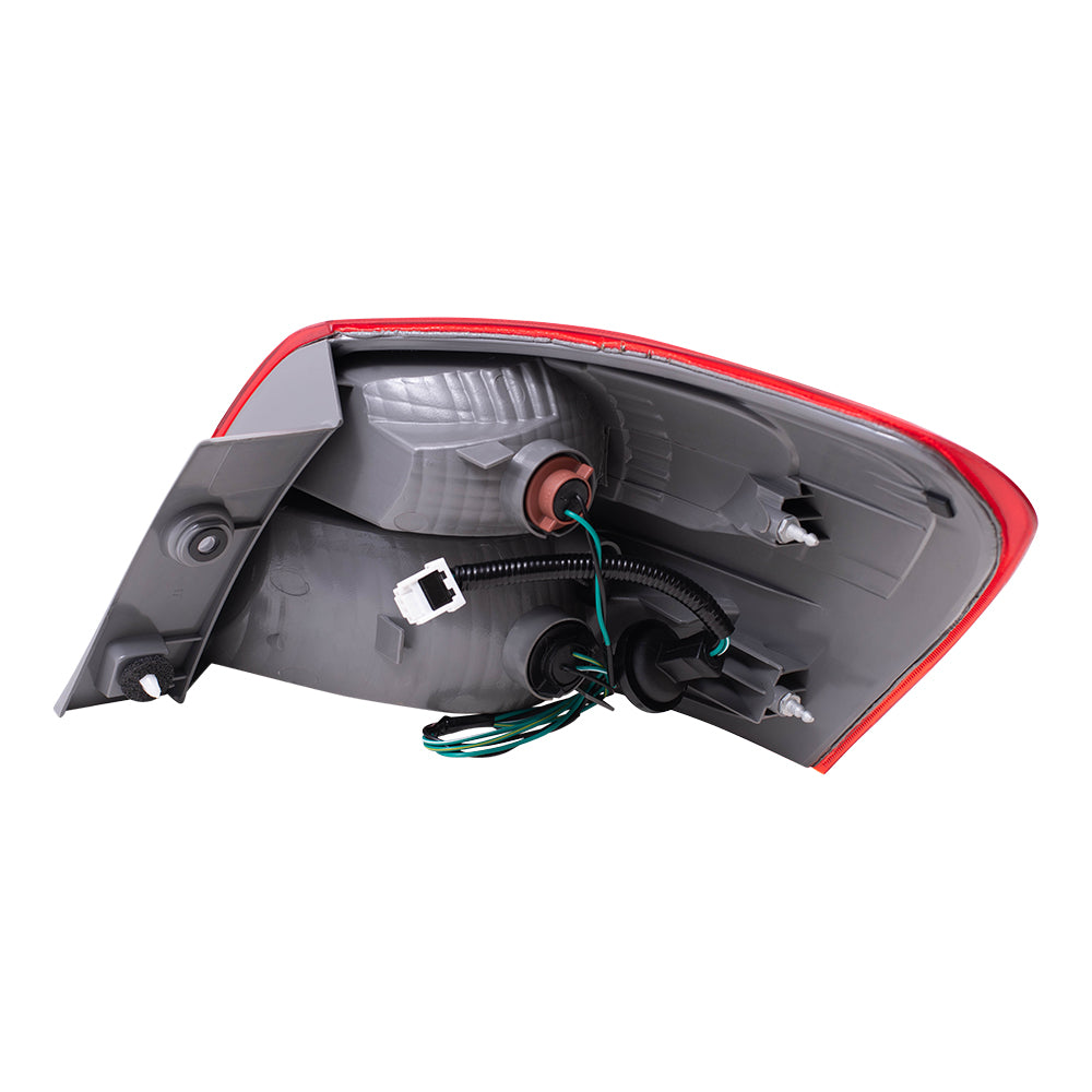 Brock Replacement Drivers Taillight Quarter Panel Mounted Tail Lamp Compatible with 08-13 Rogue SUV 26555JM00A