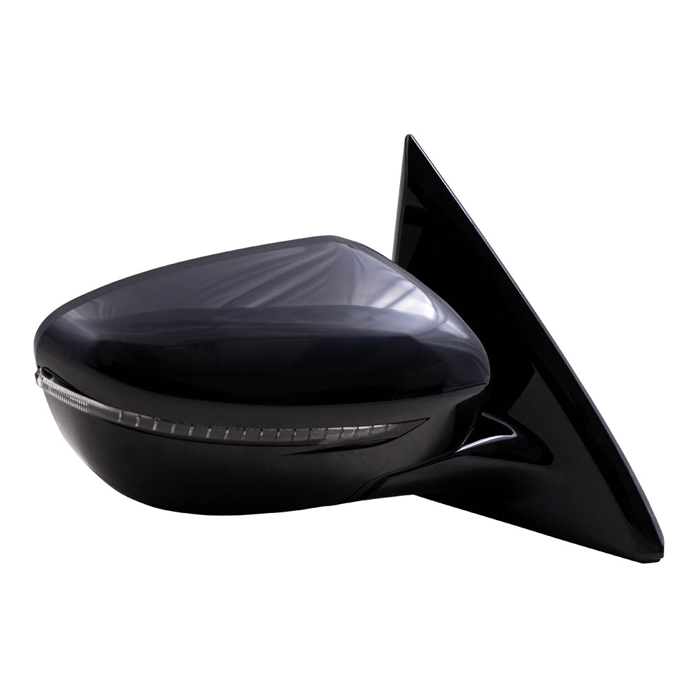 Brock Replacement Driver and Passenger Side Power Mirrors Paint to Match Black with Signal without Heat or Around View Compatible with 2018-2019 Pathfinder