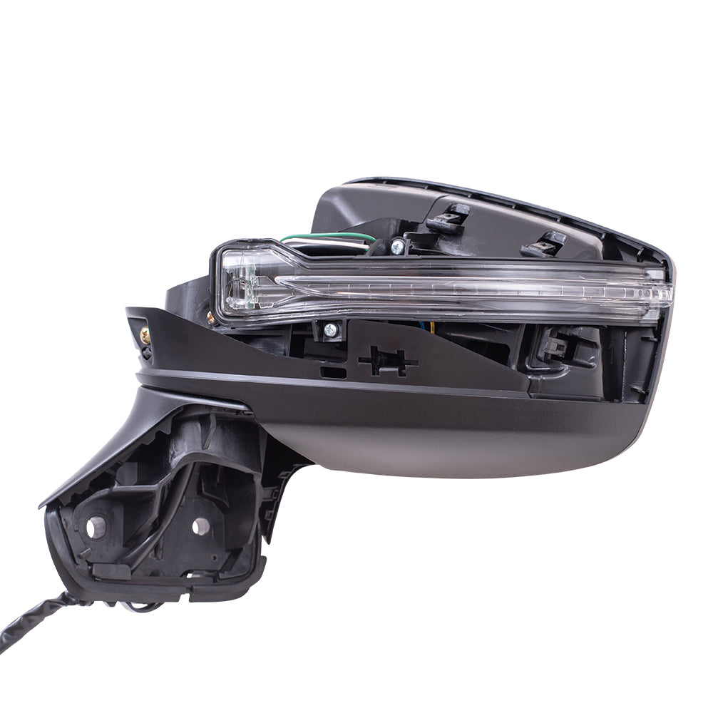 Brock Aftermarket Replacement Driver Left Power Mirror Textured Black with Heat-Signal Compatible with 2020-2023 Nissan Versa SR