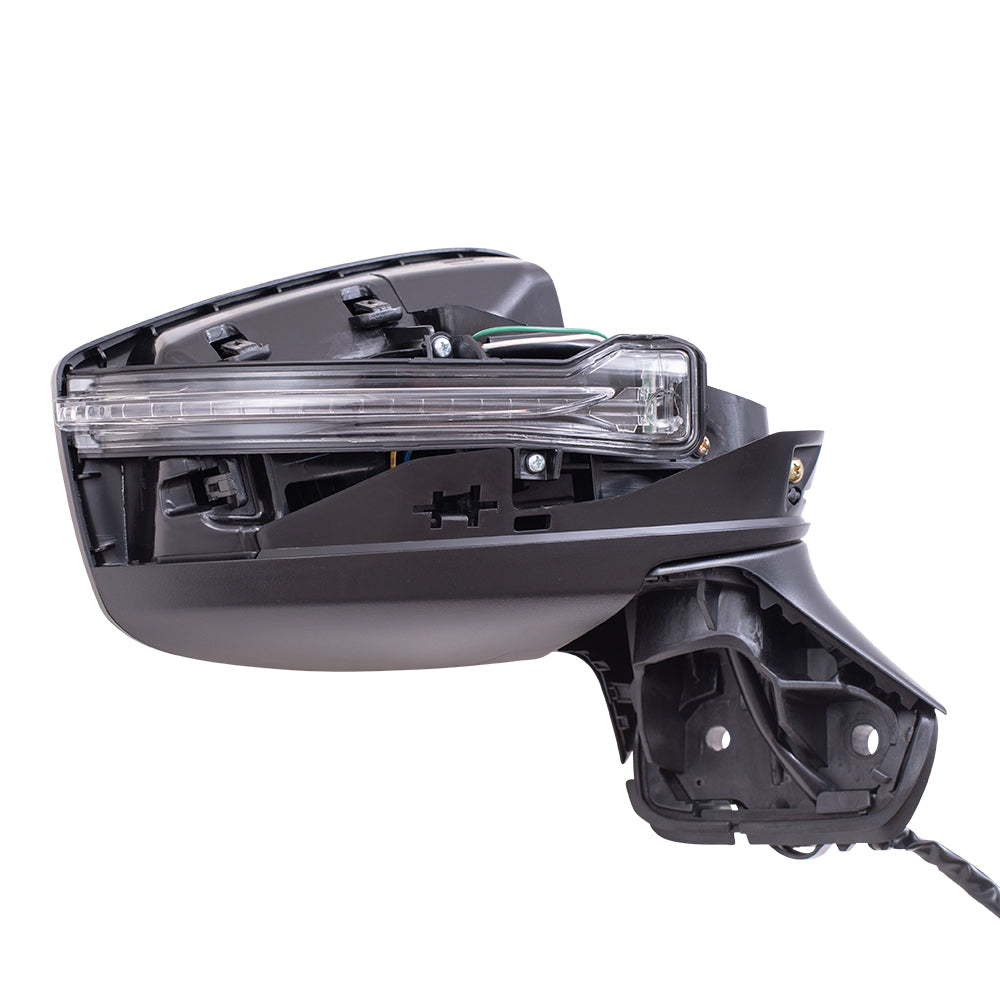 Brock Aftermarket Replacement Passenger Right Power Mirror Textured Black with Heat-Signal Compatible with 2020-2023 Nissan Versa SR Sedan