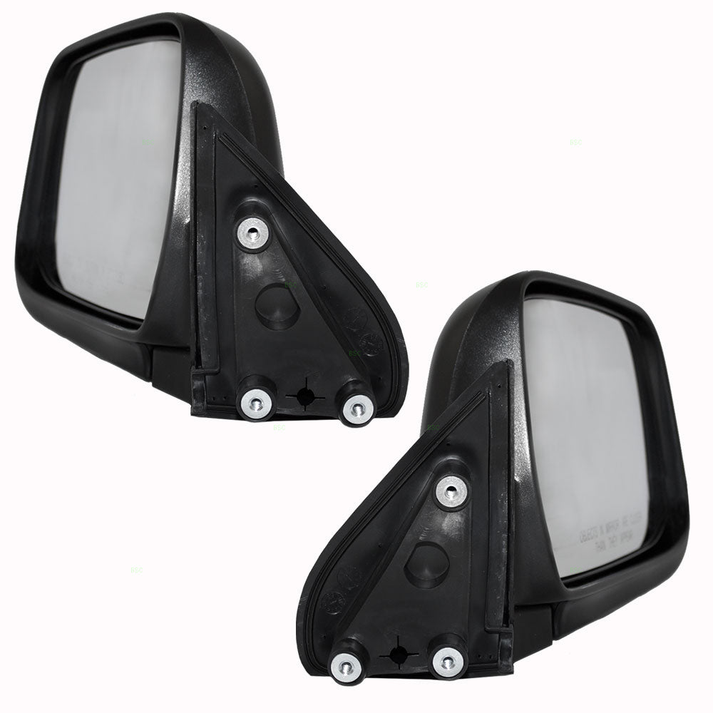 Set of Side View Manual Textured Mirrors for Nissan Frontier Pickup Truck Xterra