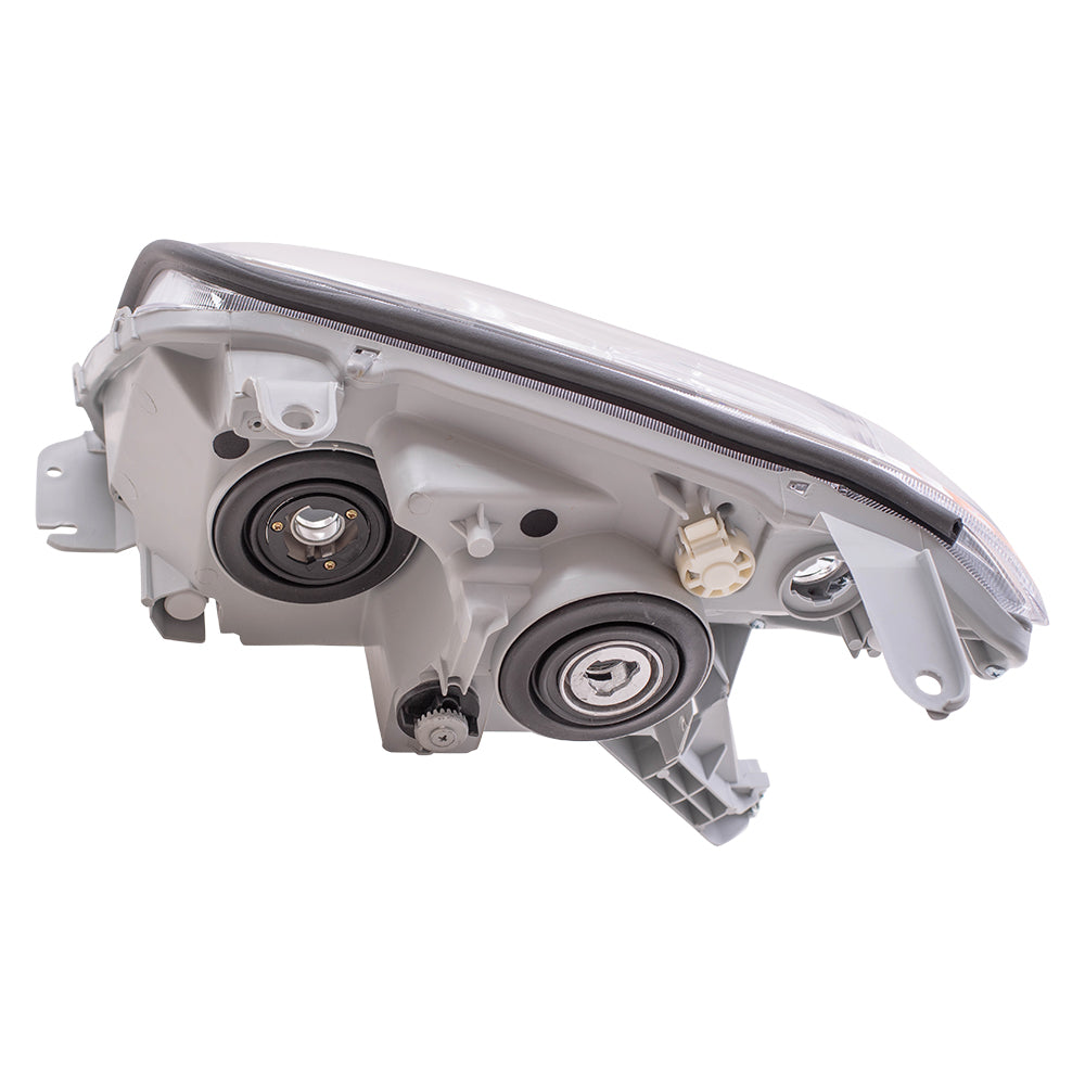 Brock Replacement Driver and Passenger Headlights Headlamps with Chrome Bezels Compatible with SUV 8117035421 8113035441