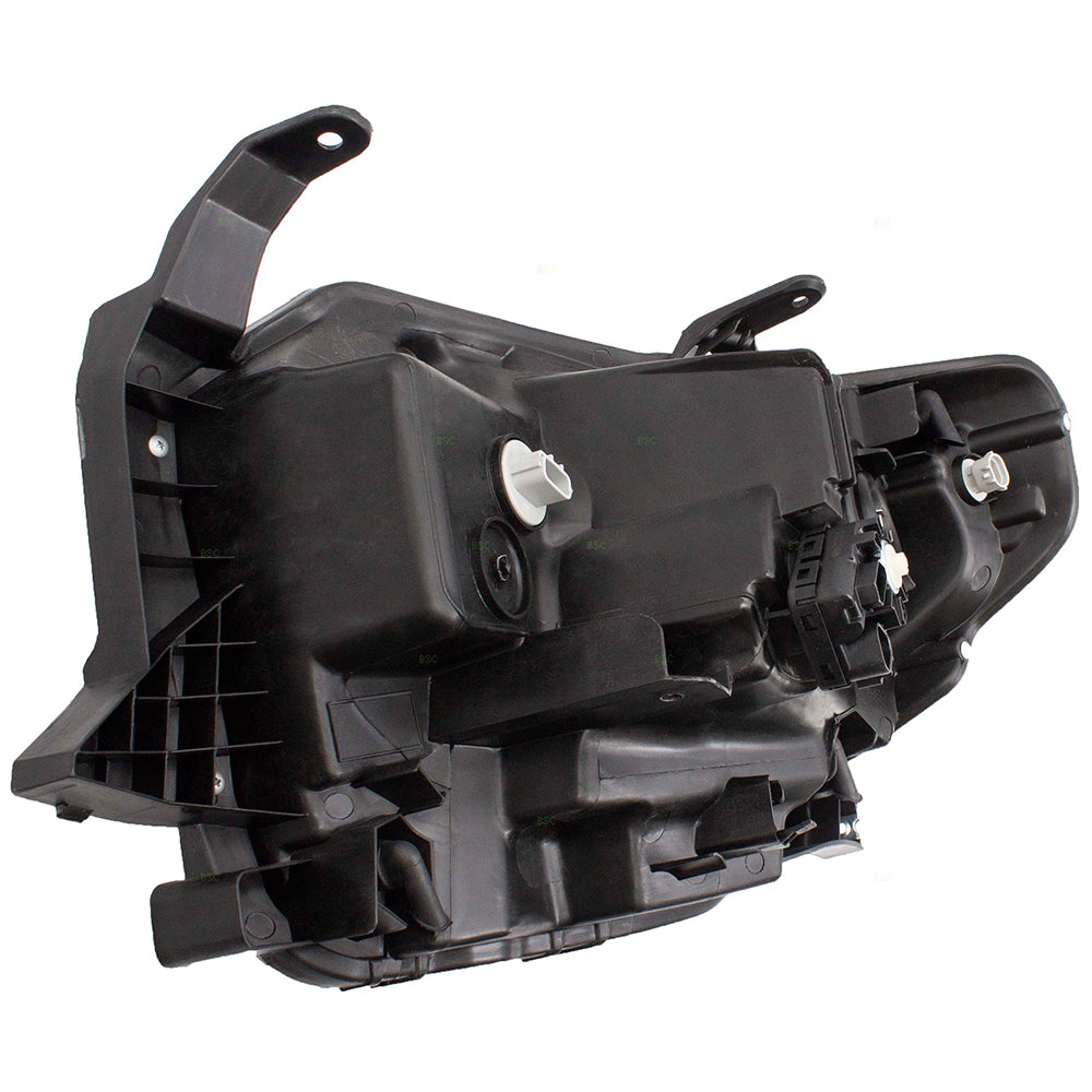 Brock Replacement Passengers Halogen Combination Headlight Headlamp Black Bezel Compatible with 14-17 Tundra Pickup Truck w/ Power Leveling 811100C111