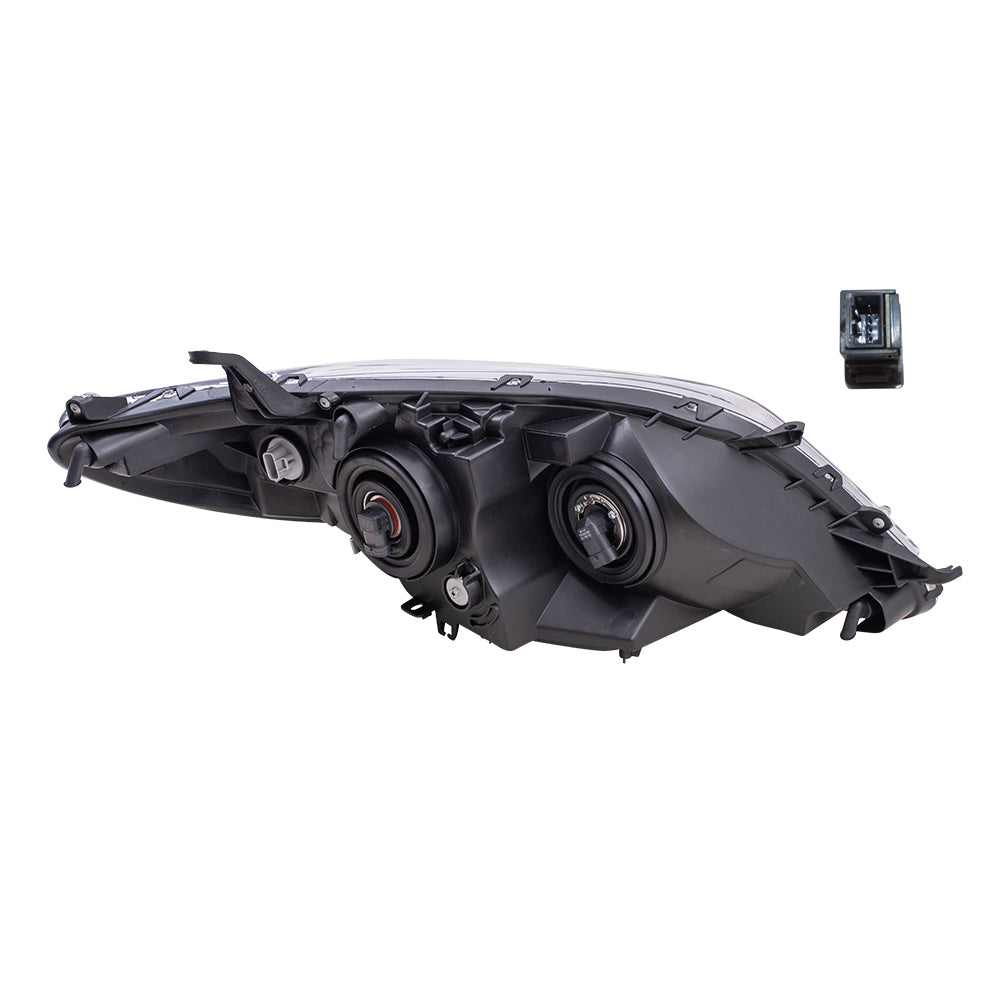 Brock Aftermarket Replacement Part Driver & Passenger Side Headlights w/o LED Daytime Running Lights & Fog Lights Kit W/Bezels-Wiring-Switch Set Compatible with 2011-2017 Toyota Sienna EXCEPT SE