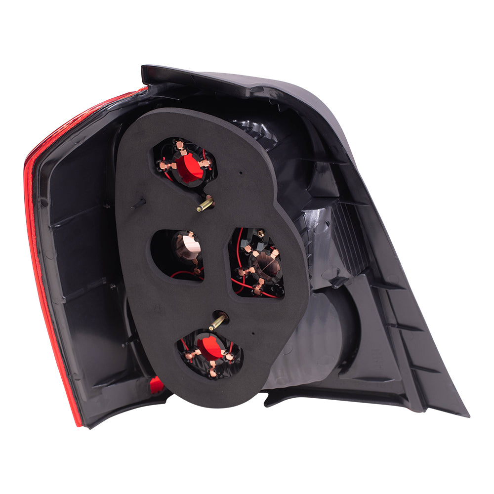 Brock Replacement Driver and Passenger Taillights Tail Lamps Compatible with 01-03 SUV 81561-48050 81551-48050