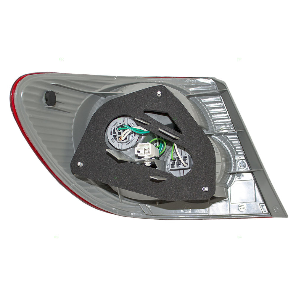 Brock Replacement Passengers Taillight Tail Lamp with Red & Lens Compatible with 03-08 Corolla 8155002290