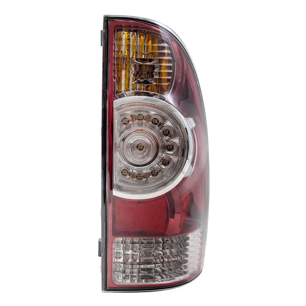 Brock Replacement Passengers Tail Light with LED Center Lens Compatible with 2005-2015 Tacoma Pickup Truck 8155004160