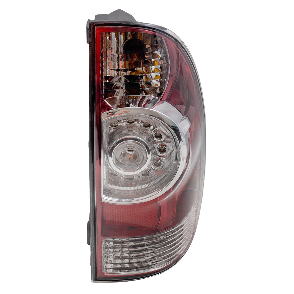 Brock Replacement Passengers Tail Light with LED Center Lens Compatible with 2005-2015 Tacoma Pickup Truck 8155004160