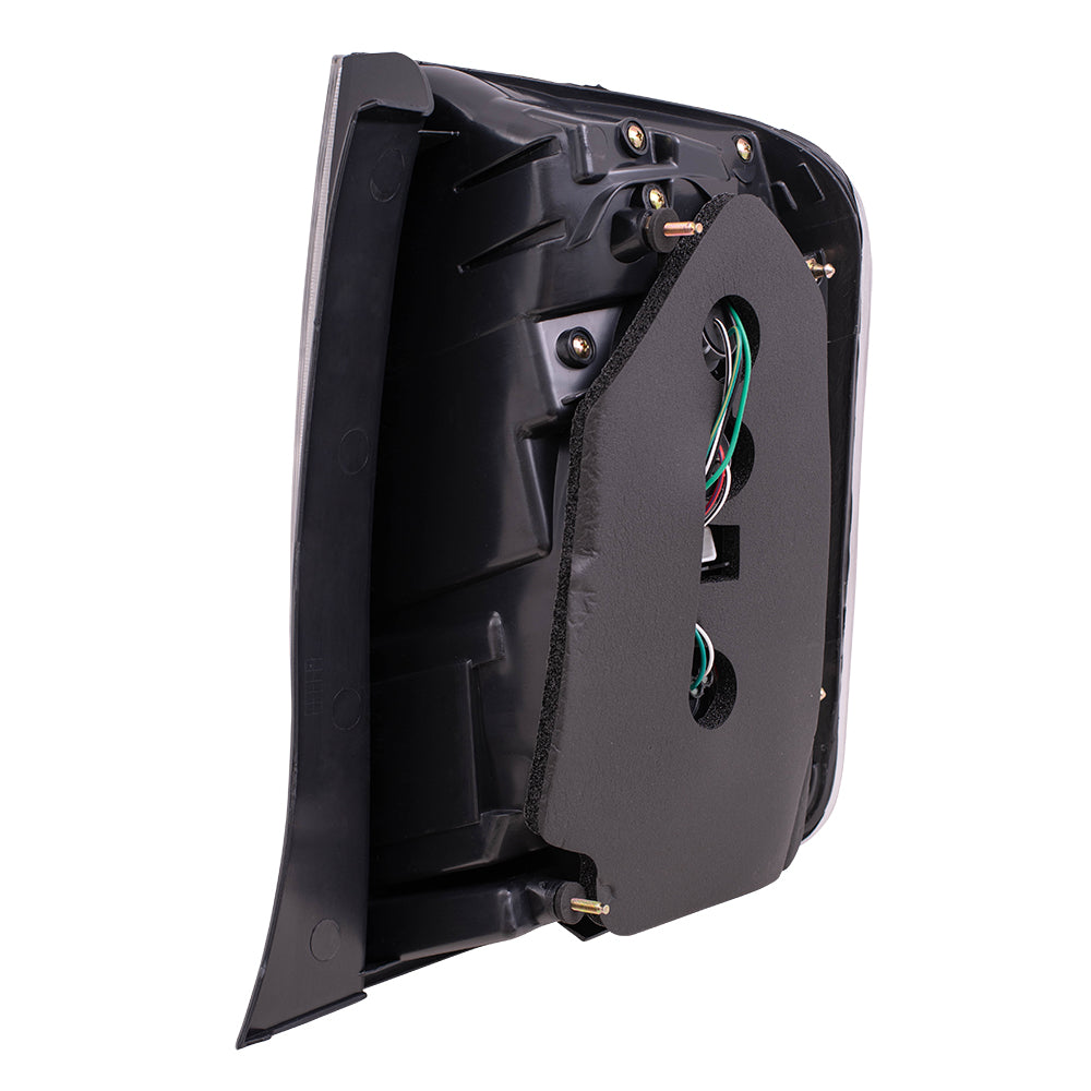 Brock Replacement Driver and Passenger Taillights Tail Lamps with Chrome Trim Compatible with 06-09 Prius 8156147100 8155147100