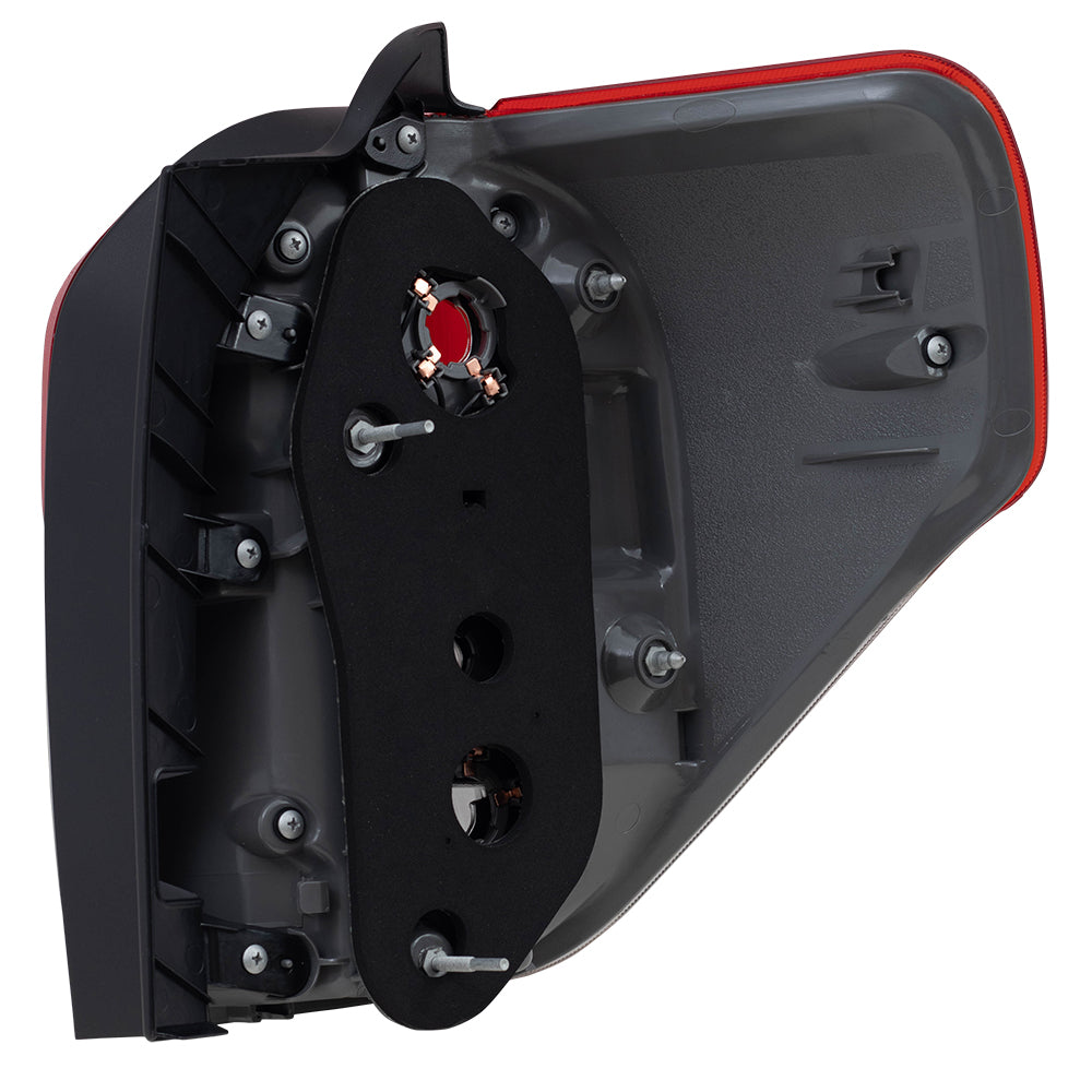 Brock Replacement Driver Tail Light with Smoked Bezel Compatible with 10-13 4Runner