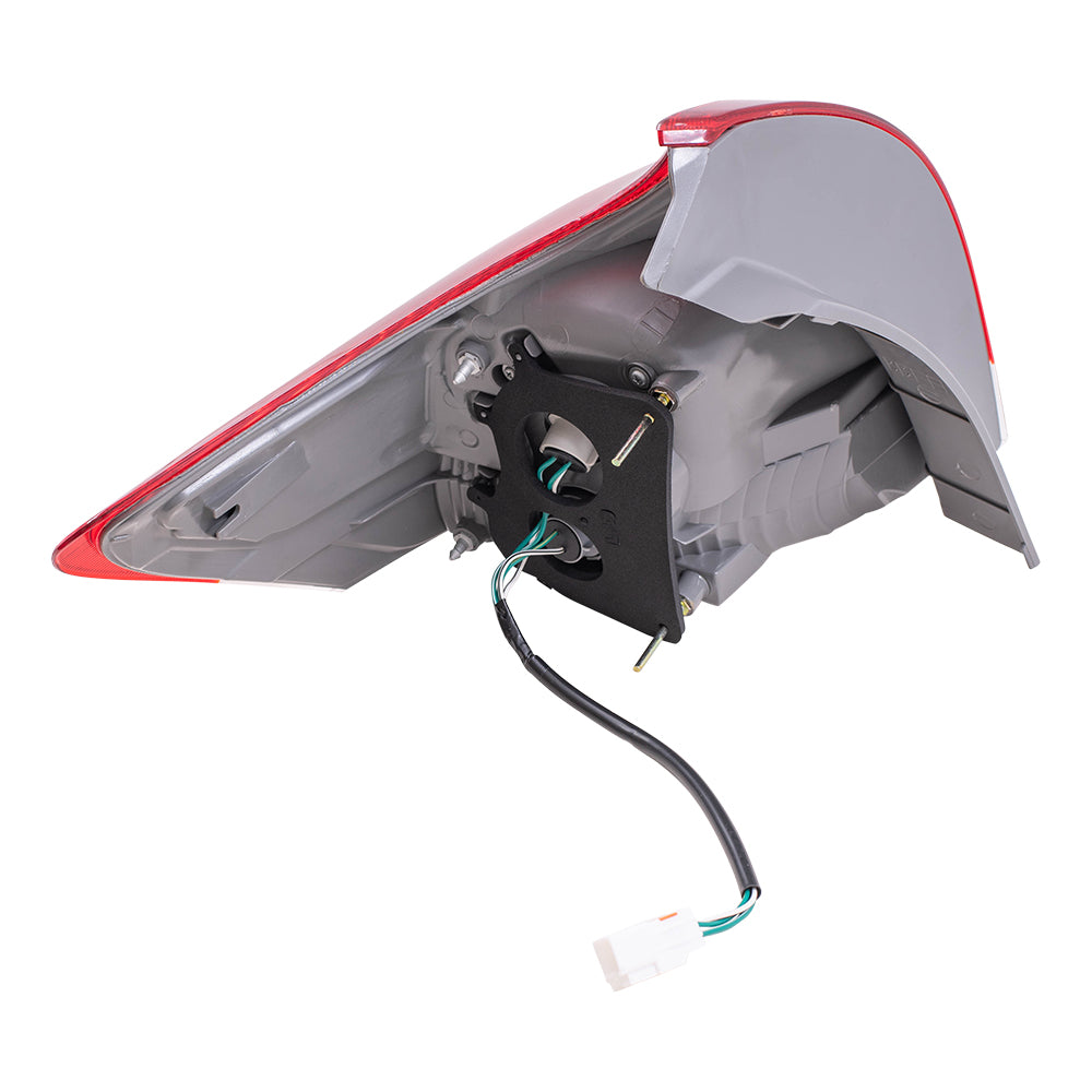 Brock Replacement Driver and Passenger Side Quarter Mounted Tail Light Assemblies Compatible with 13-16 Venza