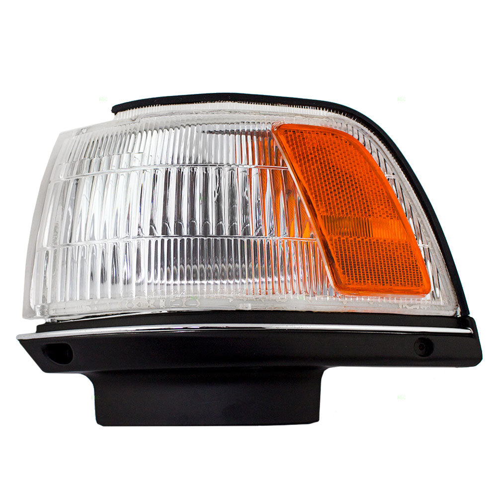 Brock Replacement Drivers Front Park Clearance Signal Marker Light Lamp Lens Compatible with 87-91 Camry 81620-32081