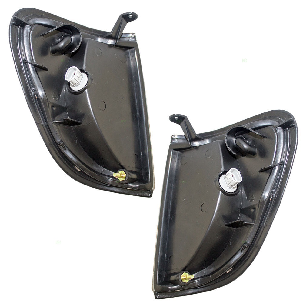 Brock Replacement Driver and Passenger Park Signal Side Marker Lights Lamps Compatible with 1997-2000 Pickup Truck 8161104060 8161004060