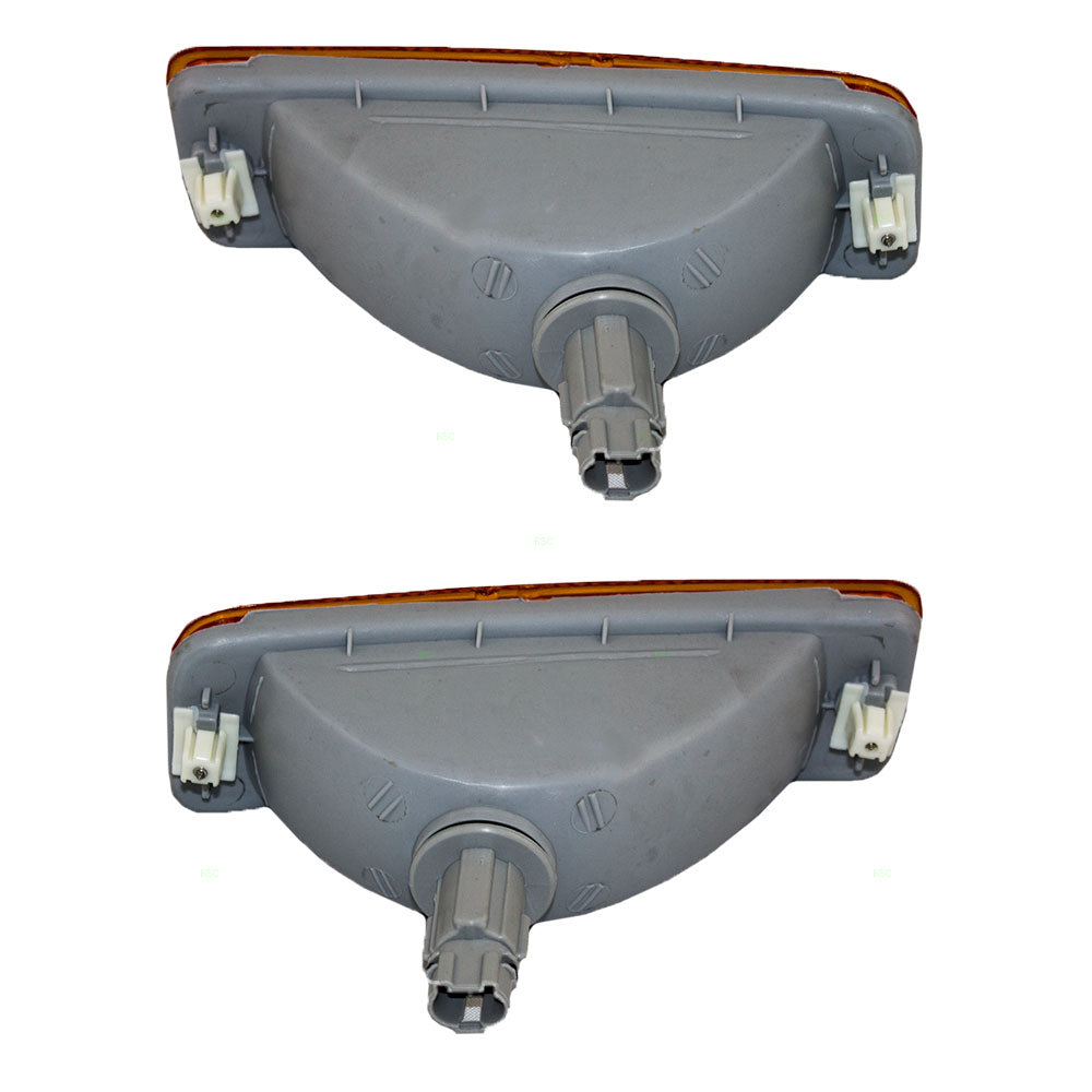 Brock Replacement Driver and Passenger Signal Front Marker Lights Lamps Compatible with 1989-1995 Pickup Truck SUV 8152089134 8151089134
