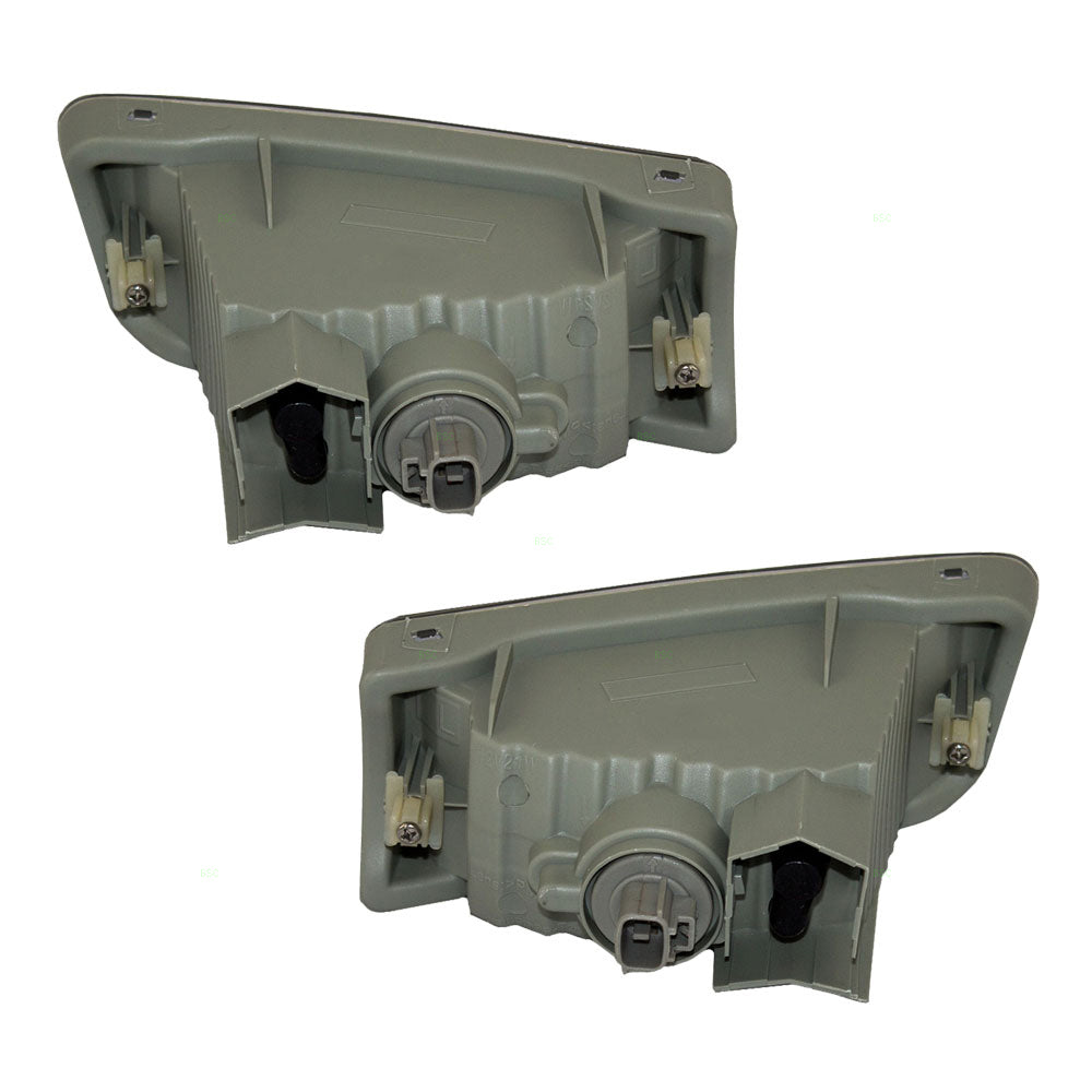 Brock Replacement Driver and Passenger Park Signal Front Marker Lights Lamps Lenses Compatible with 1999-2002 SUV 81520-35250 81510-35260