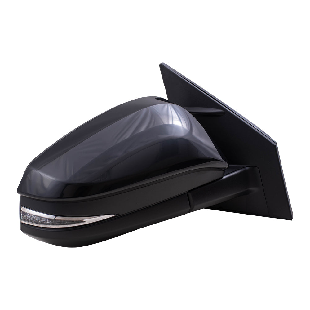 Brock Aftermarket Replacement Passenger Right Power Mirror PTM Black With Heat-Signal-Blind Spot Detection Without Camera Compatible With 2015-2018 Toyota RAV4 North America Built From 11/2014