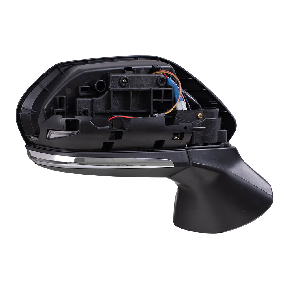 Brock Replacement Passenger Side Power Mirror Paint to Match Black W/Heat, Signal, Blind Spot Detection and Memory without Camera and Auto Dim Compatible with 2019-2020 Toyota Avalon