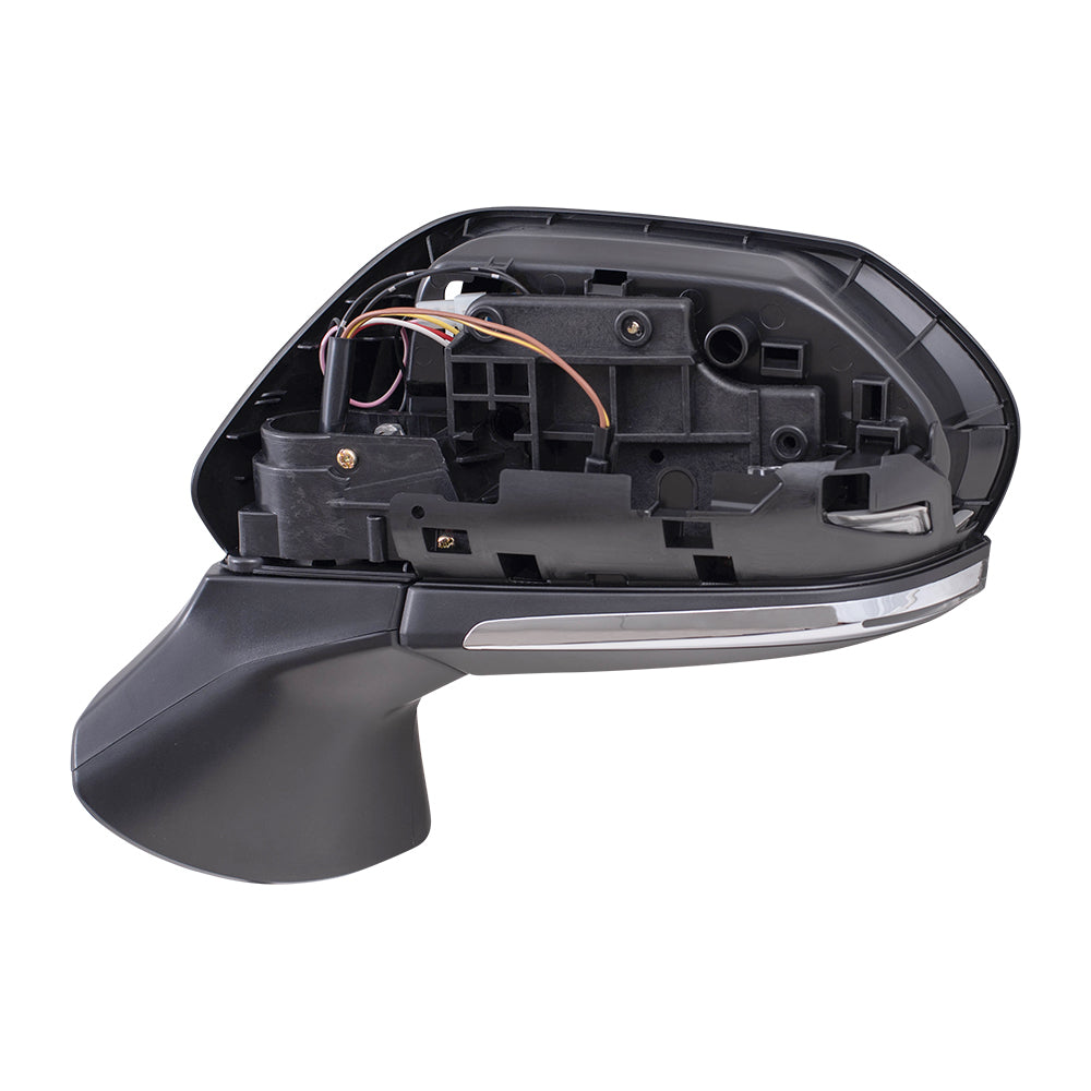 Brock Replacement Driver Side Power Mirror Paint to Match Black with Heat, Signal and Blind Spot Detection without Memory, Camera and Auto Dim Compatible with 2019-2020 Toyota Avalon