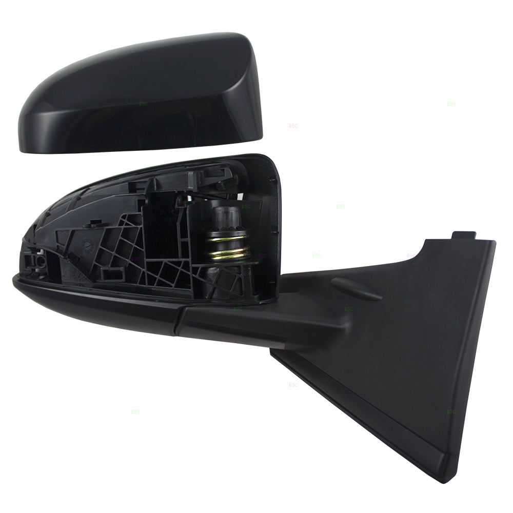 Brock Replacement Pair Set Manual Side View Mirrors w/ Covers Compatible with 2015-2018 Yaris Hatchback 87940-0D560 87915-0D430-C0