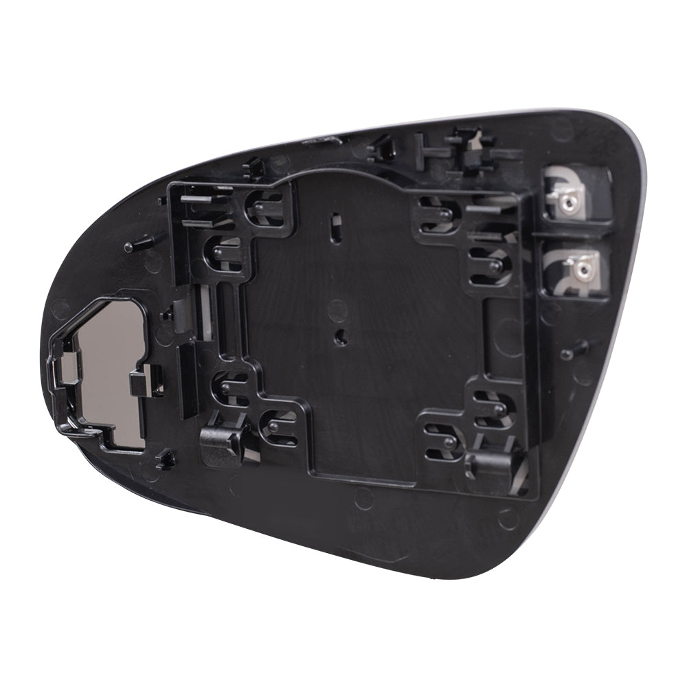 Brock Replacement Driver and Passenger Side Mirror Glass and Base with Heat without Blind Spot Detection Set Compatible with 2012-2014 Camry