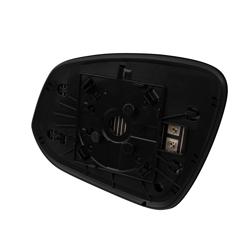 Brock Replacement Passenger Door Mirror Glass and Base Heated Compatible with 2013-2015 RAV4