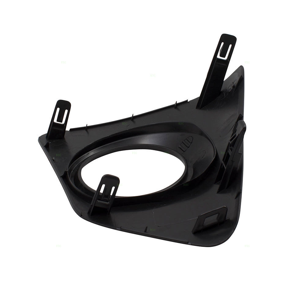 Brock Replacement Pair Set Front Bumper Fog Lamp Covers Trim Bezel w/ Hole Compatible with 14-16 Corolla S & Special Edition 8148202470 8148102480