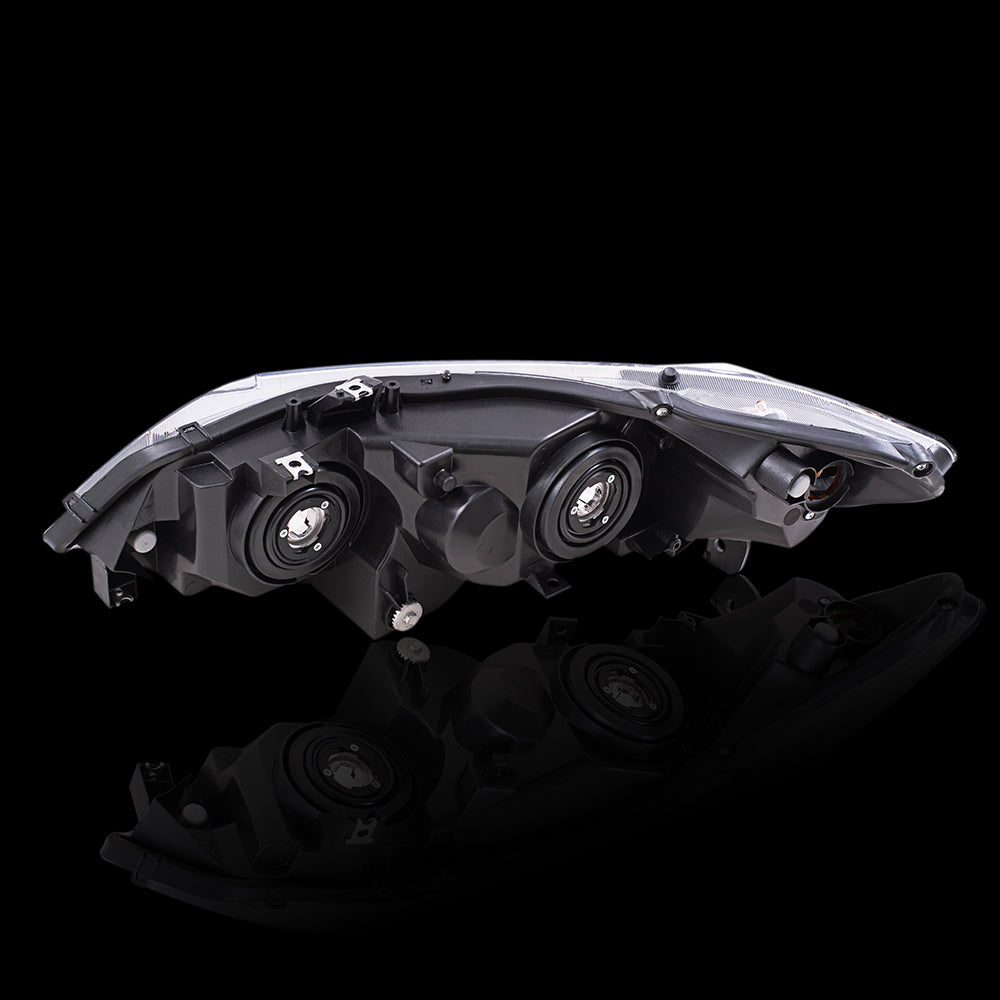 Brock Replacement Halogen Combination Headlight Unit Set Compatible with 2006-2009 Honda Civic Si Coupe