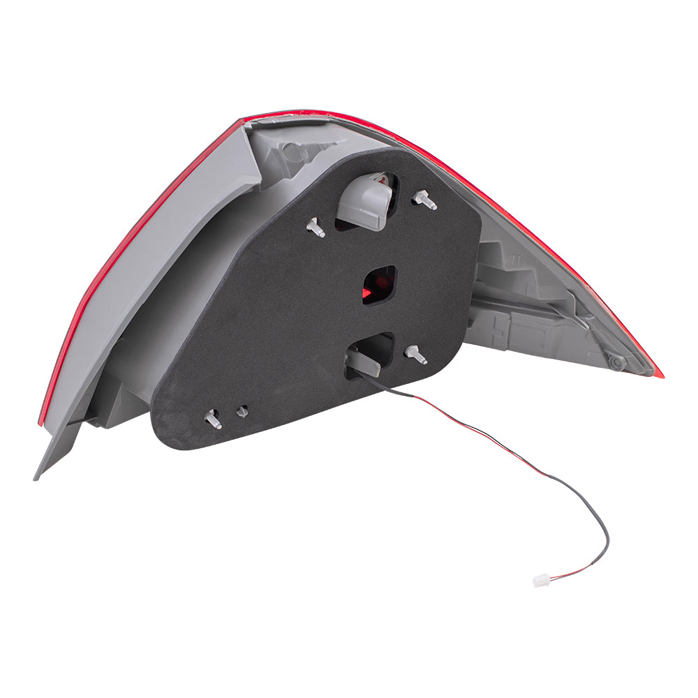 Brock Replacement Drivers Taillight Tail Lamp with Red Quarter Panel Mounted Lens Compatible with 06-07 Accord Sedan 33551SDAA32