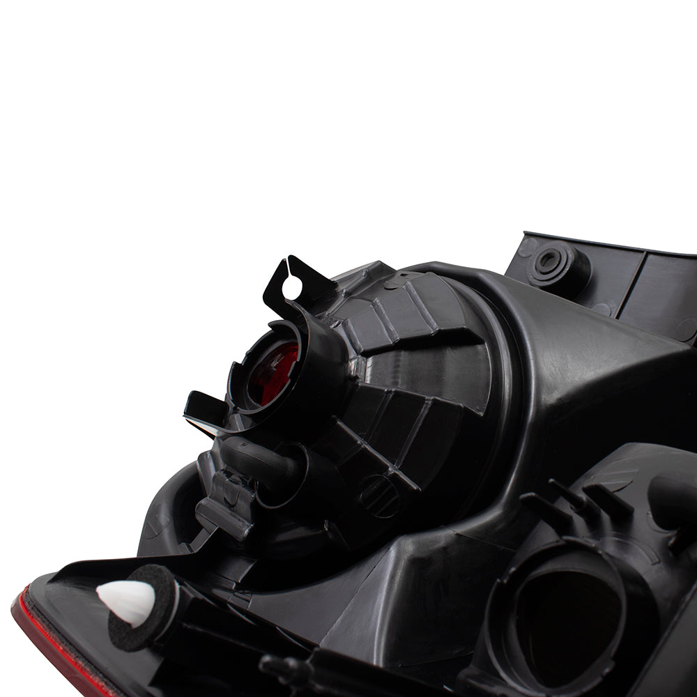 Brock Replacement Driver and Passenger Taillights Tail Lamps with Dark Red Lens Compatible with 03-08 Element 33551SCVA11 33501SCVA11