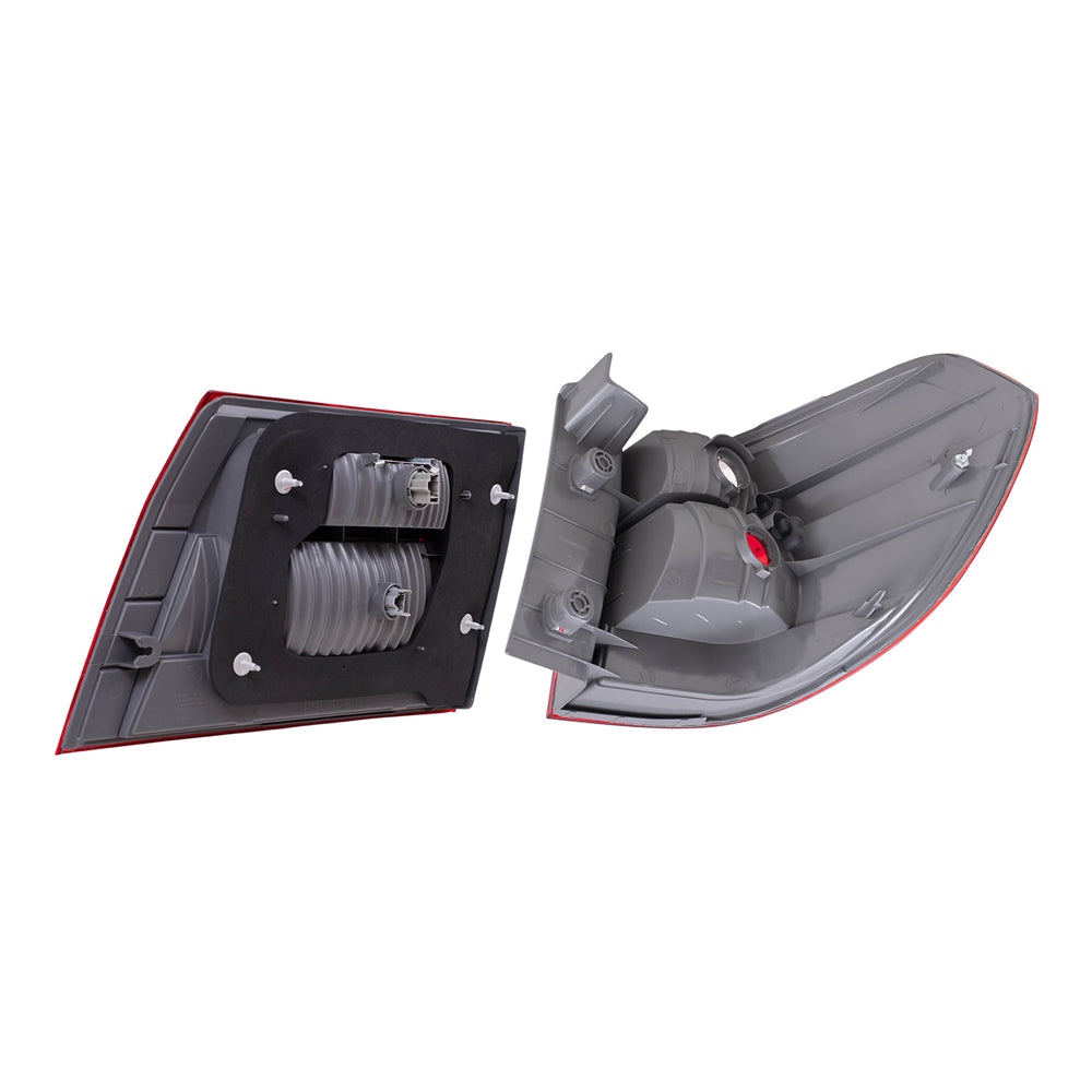 Brock Replacement Driver Side Tail Light Units Liftgate Mounted and Quarter Mounted Compatible with 2005-2007 Honda Odyssey